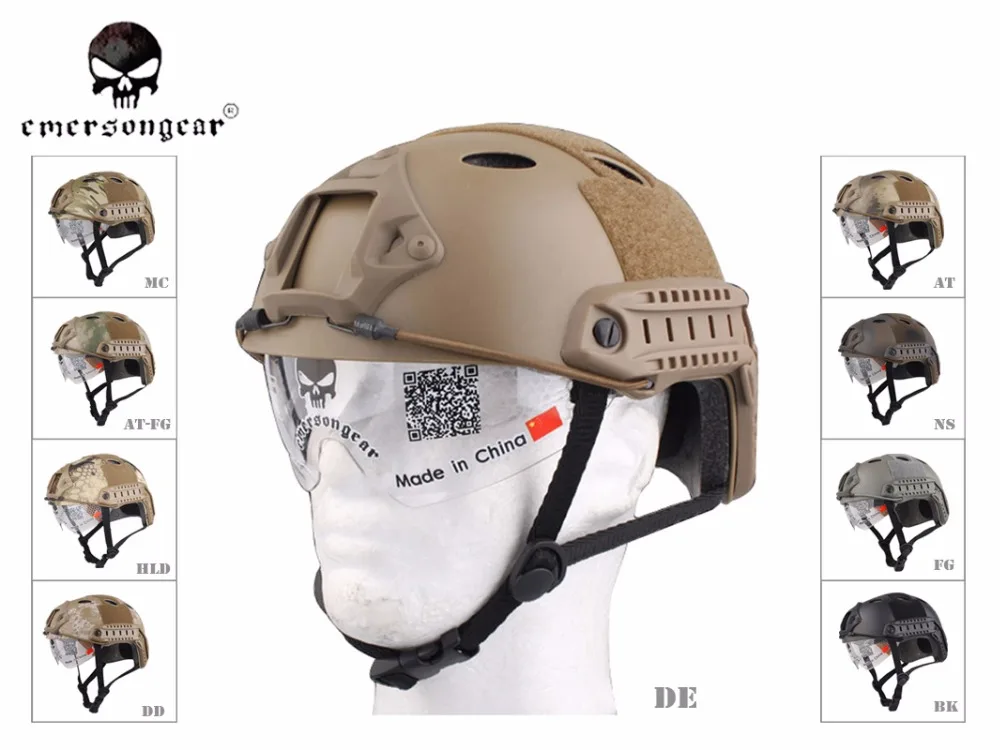 

EMERSON FAST Helmet with Protective Goggle, PJ Type, EM8819