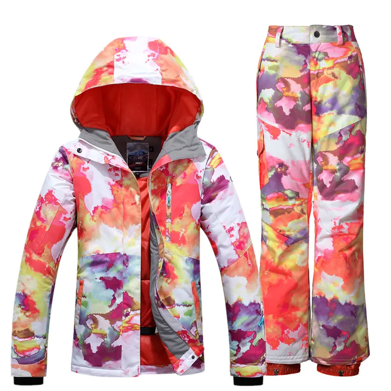 Buy Women Snow Suit Sets outdoor Female snowboarding