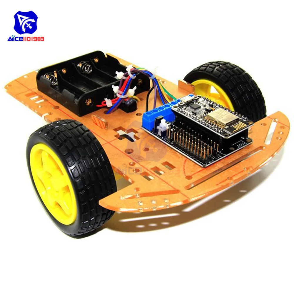 2WD RC умный автомобиль шасси L293D NodeMcu моторный щит ESP8266 ESP-12E WiFi модуль кодер скорости для Arduino образования умный автомобиль