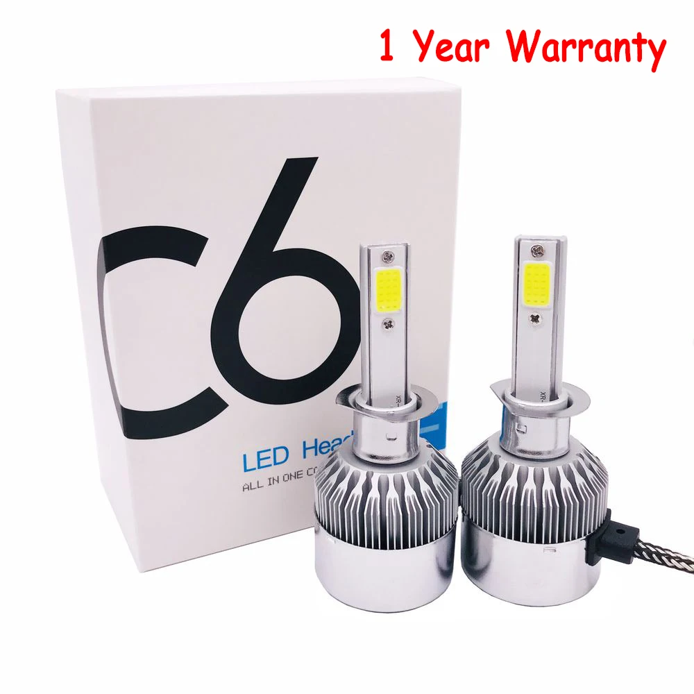 2pcs Car Headlight Bulbs H1 H3 H7 H11 9005 9006 880 LED Lights H4 9004 9007 H13 Hi-Lo Beam Auto Headlamp Styling | Автомобили и