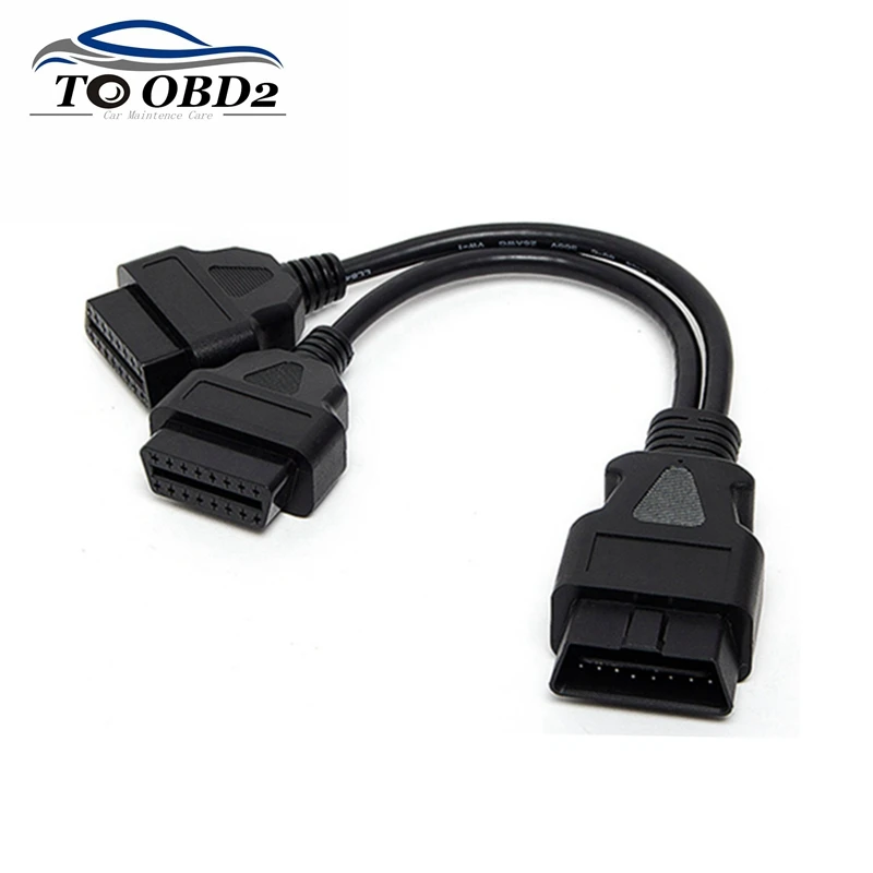 A + качество 30 см OBD2 16 контактный кабель удлинитель сплиттер Мужской Двойной