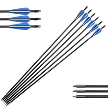 12 шт. стрелы позвоночника 460 стекловолокна стрелка OD 8 мм хвостик стрелы фиксированная точка для 30-60lbs Молодежная практика составной Рекурсивный лук Охота