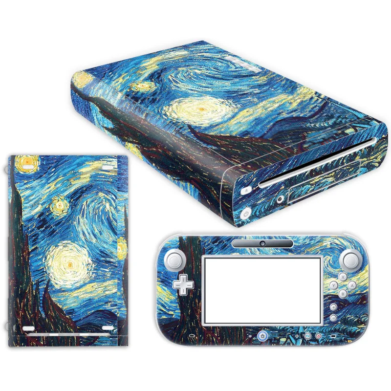 

Good Design for W ii U Console Cover with Remotes Controller Skins For Nintend w ii u sticker for w ii u skin---0116