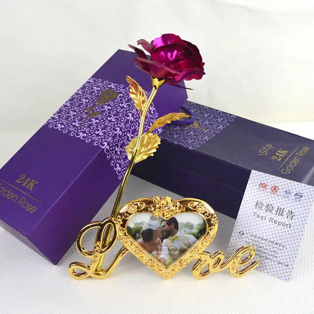 24K Gold Foil Galaxy Rose Flower Luminous Galaxy Valentine/'s Day Gift with Box