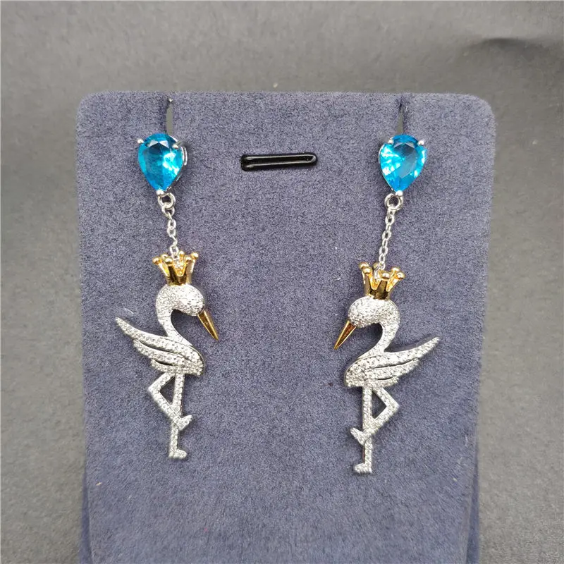 

Suitable For Evening Parties For All Occasions Wedding Bridal Party Jewelry Korean Fashion Beautiful Bird Shape Earrings