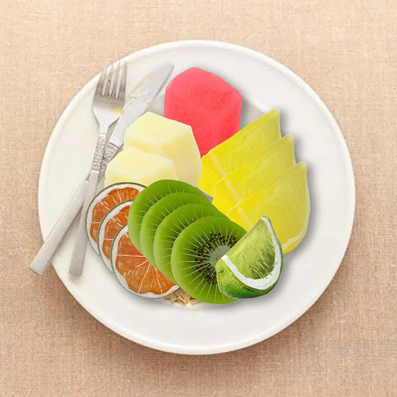 

Mini Simulation Orange slices Fake Fruit Model Home Party Kitchen Wedding flowers Decoration