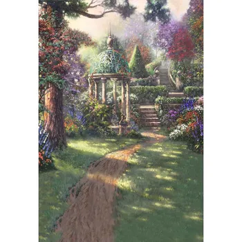 

Customize washable wrinkle free rococo style fairy land garden photography backdrops for photo studio portrait background S-1261