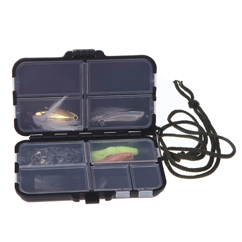 1Pcs 9 Compartments Fishing Lure Boxes Bait Storage Box Fishing Tackle 11.4  * 7.3 * 3.4cm Waterproof Double Sided Tackle Box - AliExpress