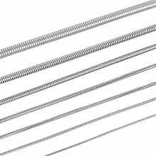 Унисекс Нержавеющая сталь змея цепи Цепочки и ожерелья 1 мм-4,2 мм 18/20/22 дюймов серебро Цвет никогда не выключается качественная цепочка для ювелирных изделий