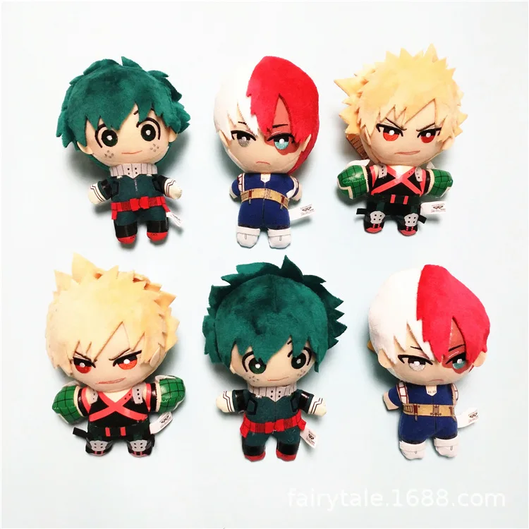 Аниме мой герой Academy izku Midoriya Katsuki Bakugou Shouto Todoroki плюшевые подвесные игрушки 15 см мягкие куклы подарок