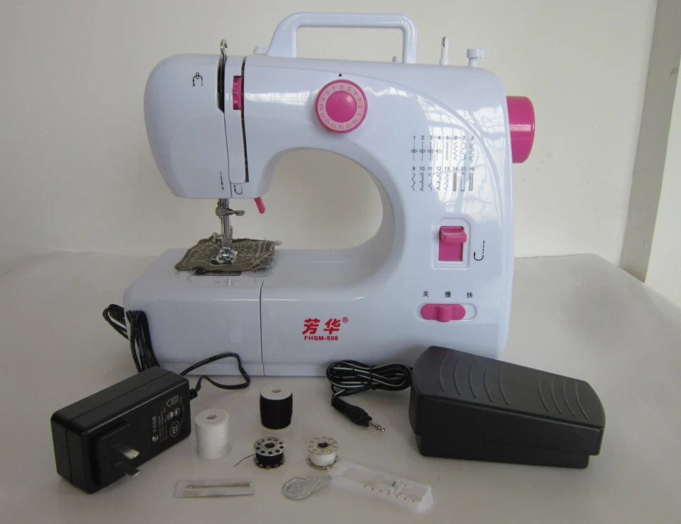 Fanghua 508 бытовая швейная машина 16 Stitchs портативный Вязание Подлинная электрическая прижимная педаль протектора перемотки