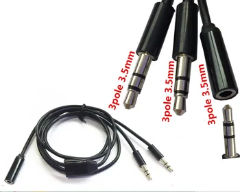

3.5mm 1/8" female to 2 3.5mm male input TRS Stereo Audio Adapter splitter cable
