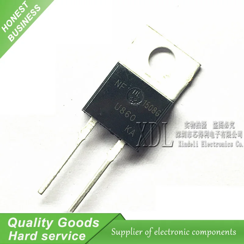 

10pcs/lot MUR860 8A / 600V TO-220 Fast Recovery Diode New Original Free Shipping