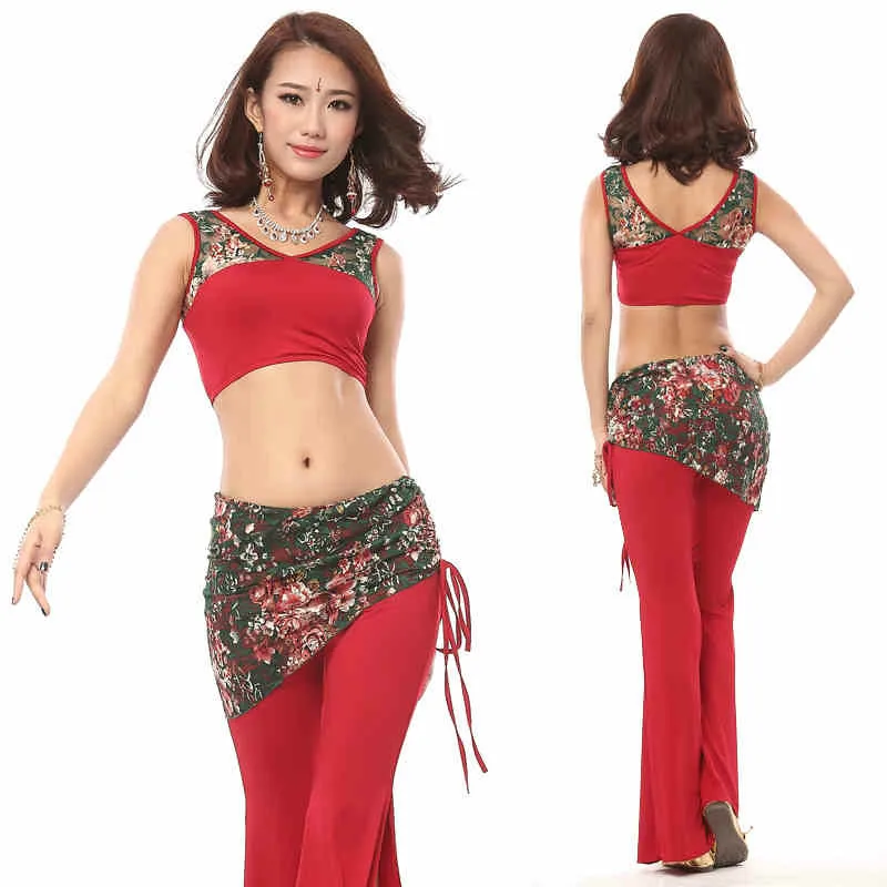 

2016 Real Bellydance Costume Belly Dancing Women Costume Comfortable Set New Spring Dance Clothing Color Lace Two Piece Clothes