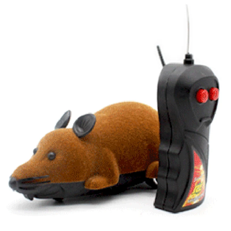 Brown Корм для животных игрушечная мышь Беспроводной RC мышки для котов игрушки дистанционного Управление игрушечная мышь Новинка RC кошка забавная игровая мышь игрушки для кошек - Цвет: Brown