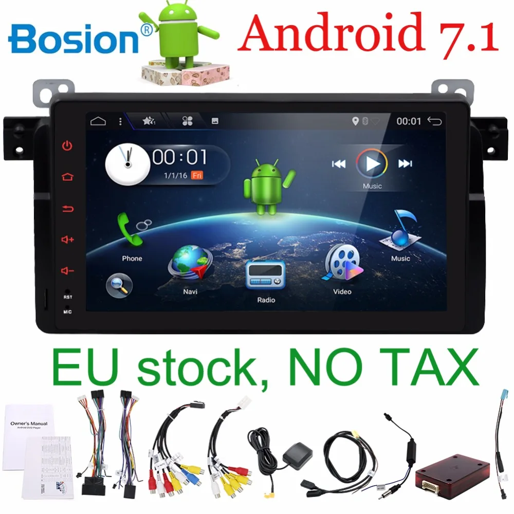 

Android 7.1 for bmw E46,M3 Autoradio car gps navigation, wifi, radio, bluetooth, Steering wheel Canbus, Map ready, Touch screen