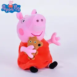 Натуральная 1 шт. 19-30 см розовый Peppa Pig плюшевая игрушечная свинья Высокое качество Горячая Распродажа Мягкие кукла животного из мультфильма