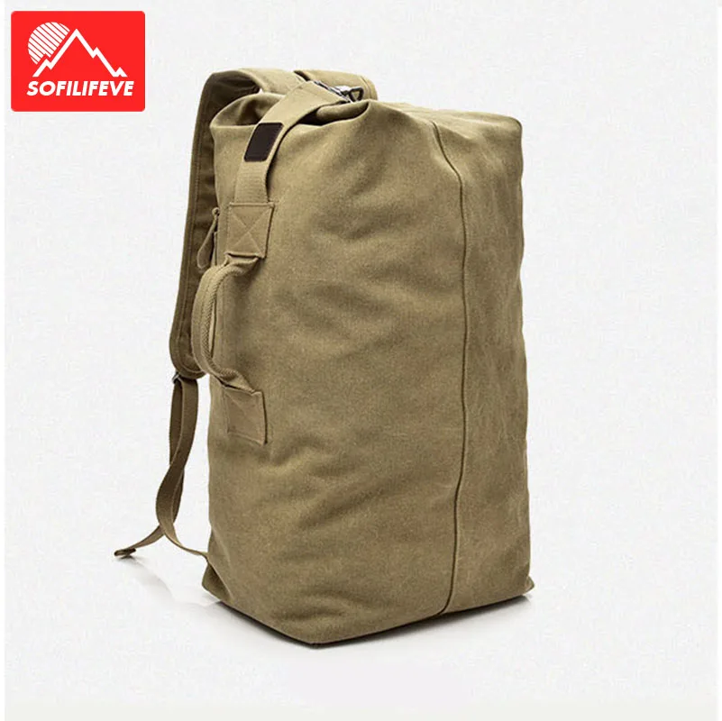 

Travel Backpack Men Canvas Sports Shoulder Bag Large Capacity Mountaineering Backpacks Male Bags Handbag Sack Fashion Rucksack