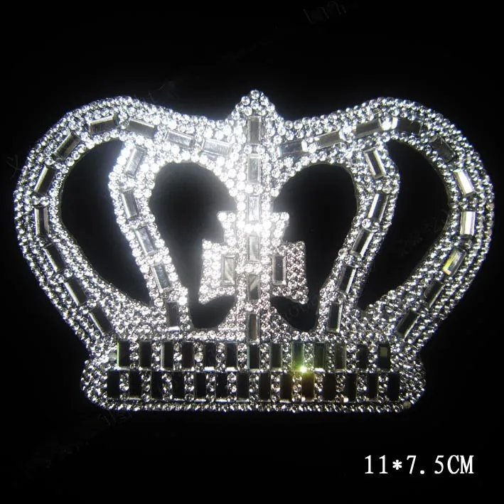 Нашивка со стразами Crown с заостренным концом фиксирующие стразы переводные