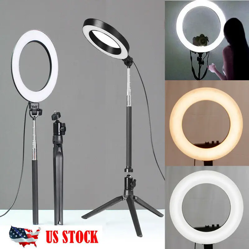 

Tripod Stand and LED Ring Light for Studio Photo Video Dimmable Lamp