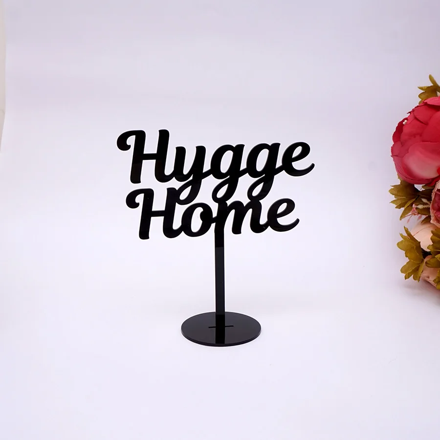 Customized Standing Up Words Sign Stand with Holder Base Events Table