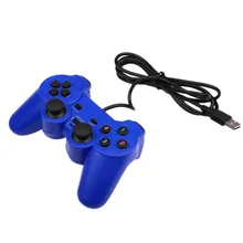 Blue / Red Shock Vibration USB Wired ABS Game Controller Gamepad Joystick For Windows PC Gift 16*9*6(cm)