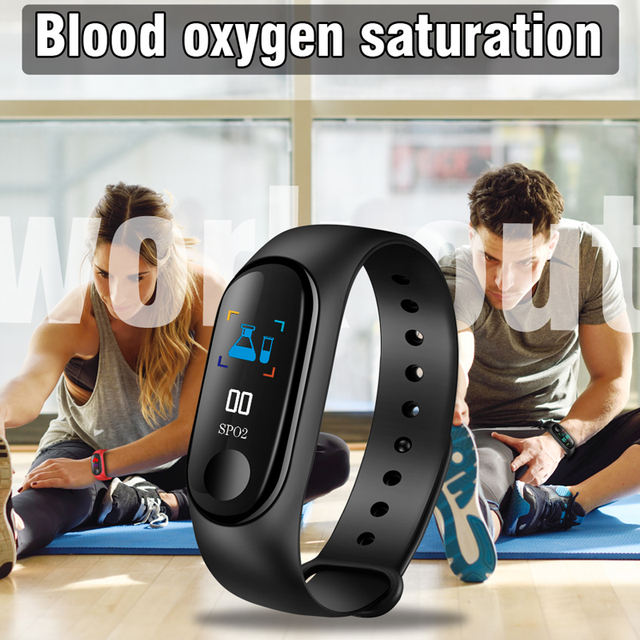 2019 New smart sports watch Women Smart Watch Men Heart Rate Blood Pressure Monitor Fitness Tracker Pedometer Watch+band Pk m3