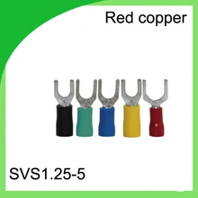 Красный Медь 1000 шт. SVS1.25-5 Прессуемый холодным способом разъем подходит для 22AWG-16AWG кабельный наконечник