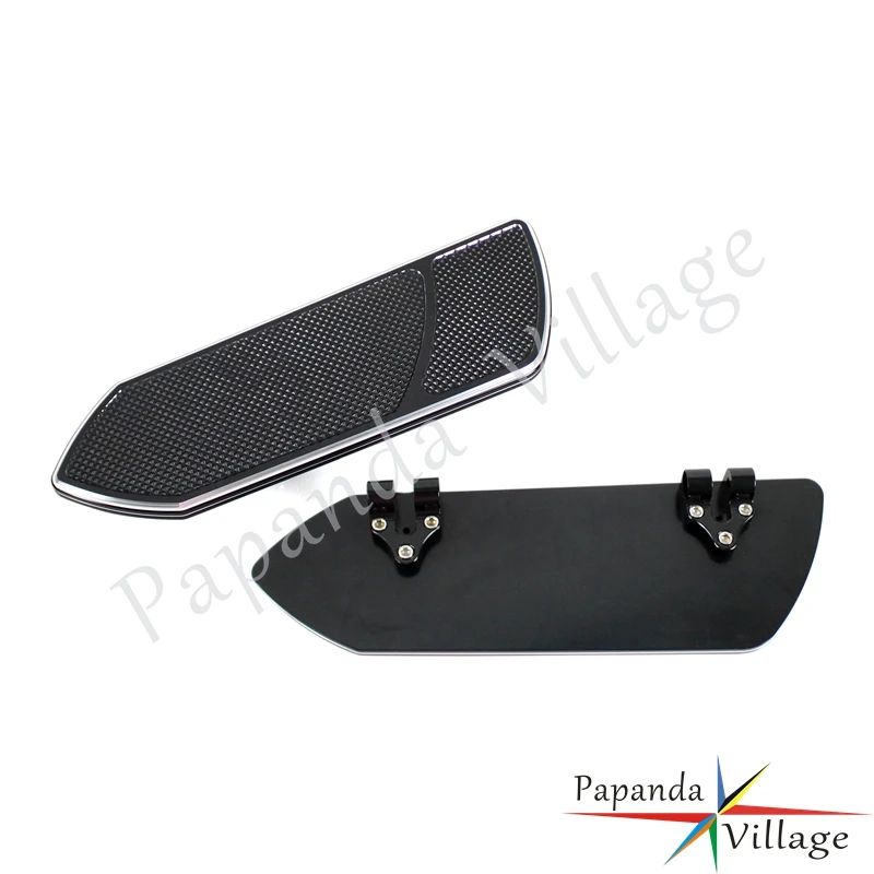 Черный мотоцикл драйвер половицы Подножки педаль для Harley Touring Road King Dyna Honda Shadow KAWASAKI Vulcan Suzuki