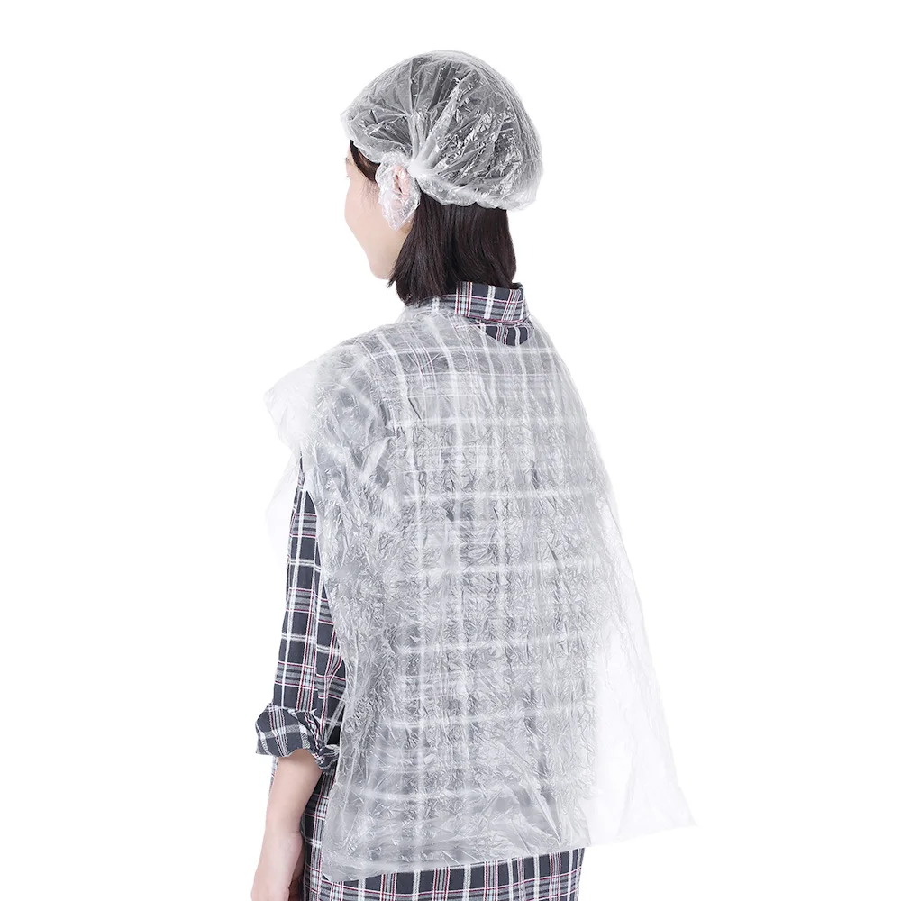 

10 Sets/pack Salon Disposable Hair Care Dyeing Tool Plastic Hair Cap Ear Cover Gloves Apron for Home Barber Hair Styling Tool