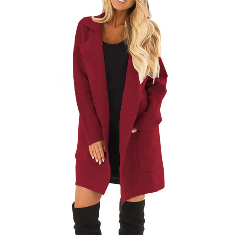 Fashion coats and jackets women winter ladies coats Open Front Long Sleeve Coat Jacket Parka Outwear Cardigan Coat Tops O15#N (1)
