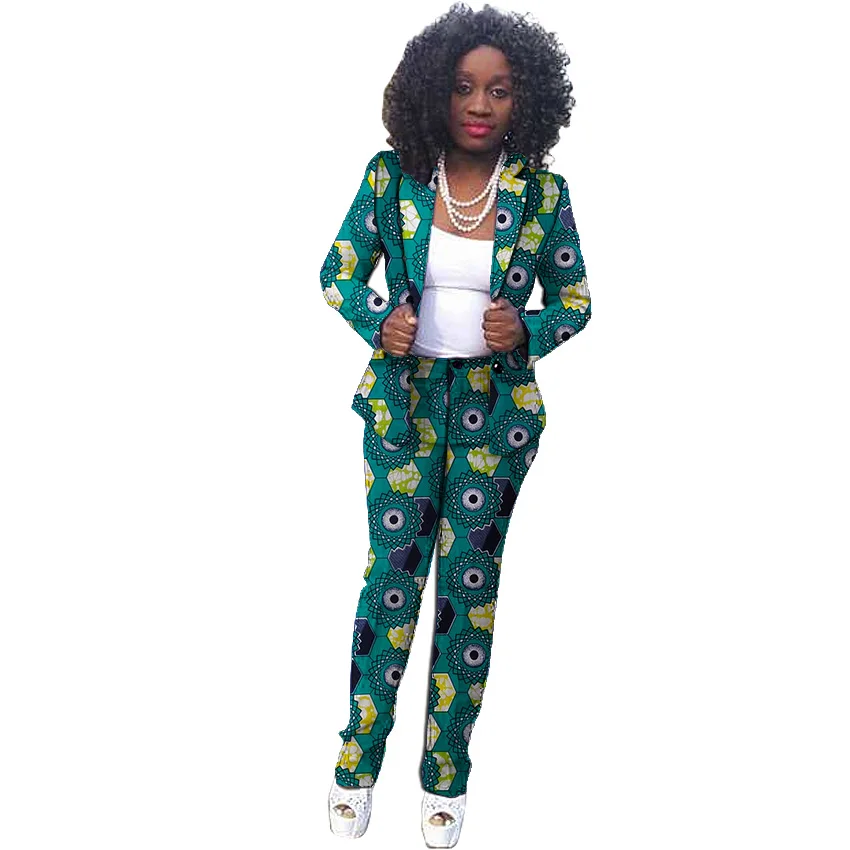African Fashion print women pant suits elegant African suits dashiki patterns Ankara blazer with trouser for ladies African Fashion print women pant suits elegant African suits dashiki patterns Ankara blazer with trouser for ladies