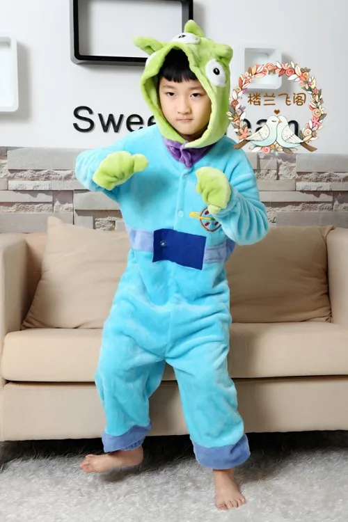 unisex kids flannel onesie squeeze toy story aliens little green three eyes pajamas halloween cosplay costumes - Toy Story Alien Halloween Costume unisex kids flannel onesie squeeze toy story aliens little green three eyes pajamas halloween cosplay costumes - Toy Story Alien Halloween Costume