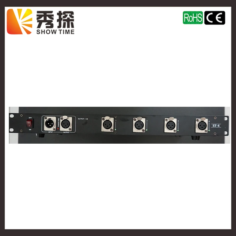 

SHOW TIME Stage Light Controller DMX512 Splitter 4 way signal Photoelectric isolation Distributor Amplifier for stage light