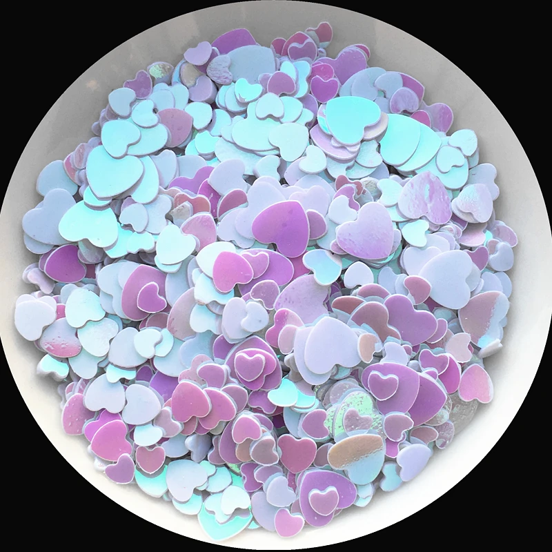 

AB White 3-6mm Multi Size 3000pcs Love Heart Shape loose Sequins Paillettes for Nails Art manicure/wedding decoration confetti