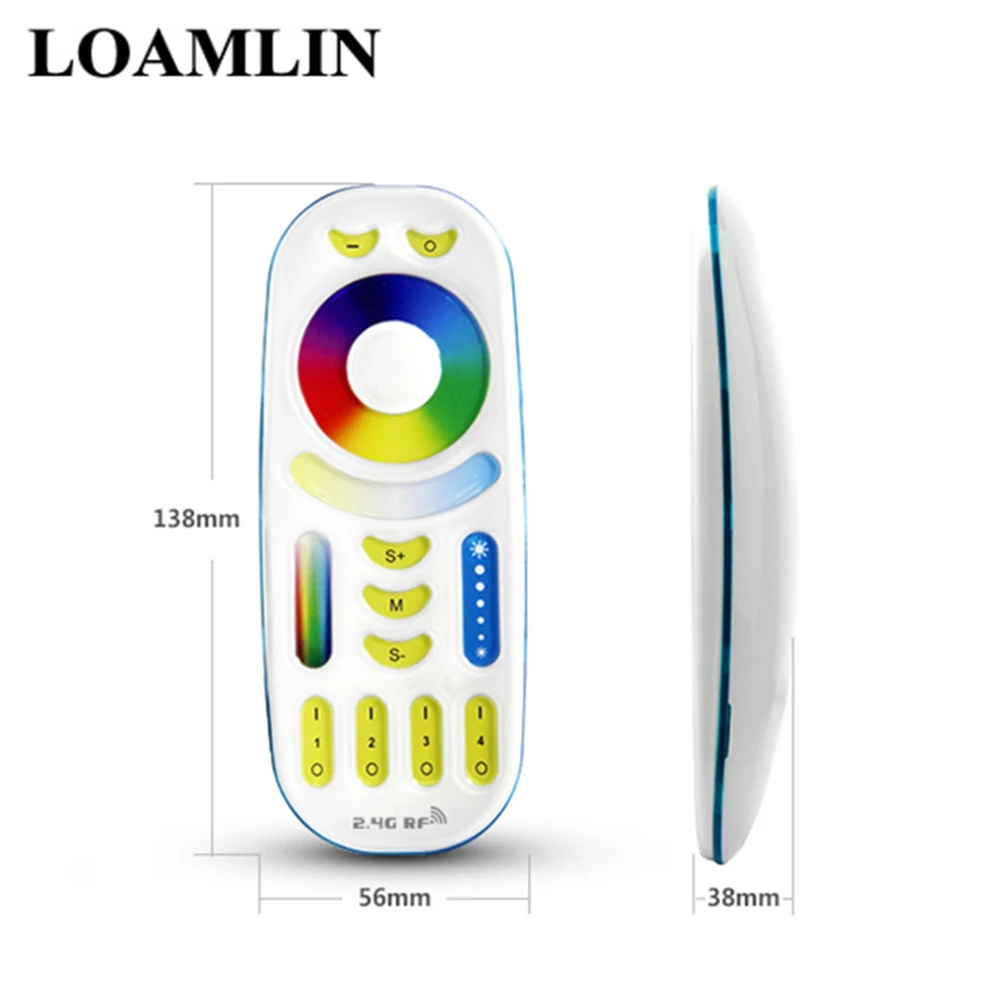 FUT092 2,4 ГГц 2 в 1 полный сенсорный 4-зоны группы Управление RF RGB+ пульт удаленного управления, CCT Управление Лер для светодиодный RGB+ CCT ламп накаливания серии