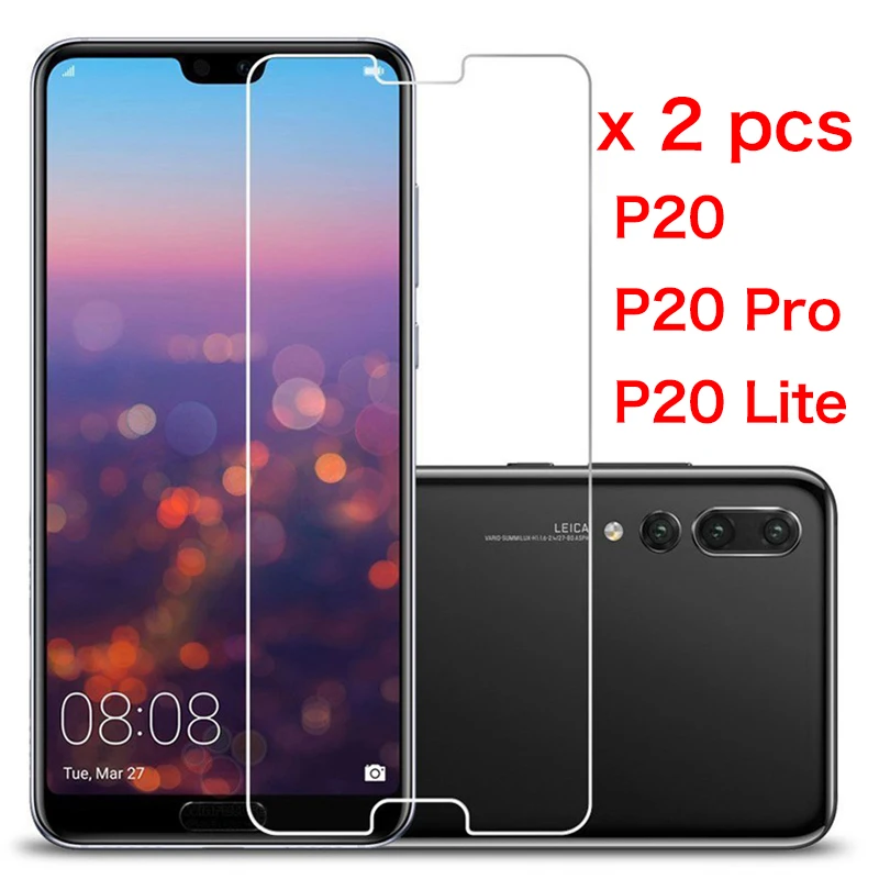 

2pcs For Huawei P20 Lite Tempered Glass Screen Protector Glass Film on HUAWEI P20 P20 Pro P20 Lite Glas 9H Hardness Protector