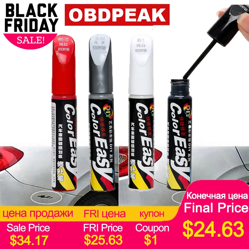 

Car Scratch Repair Pen Fix it Pro Maintenance Paint Care 4 Colors Car-styling Scratch Remover Auto Painting Pen Car Care Tools