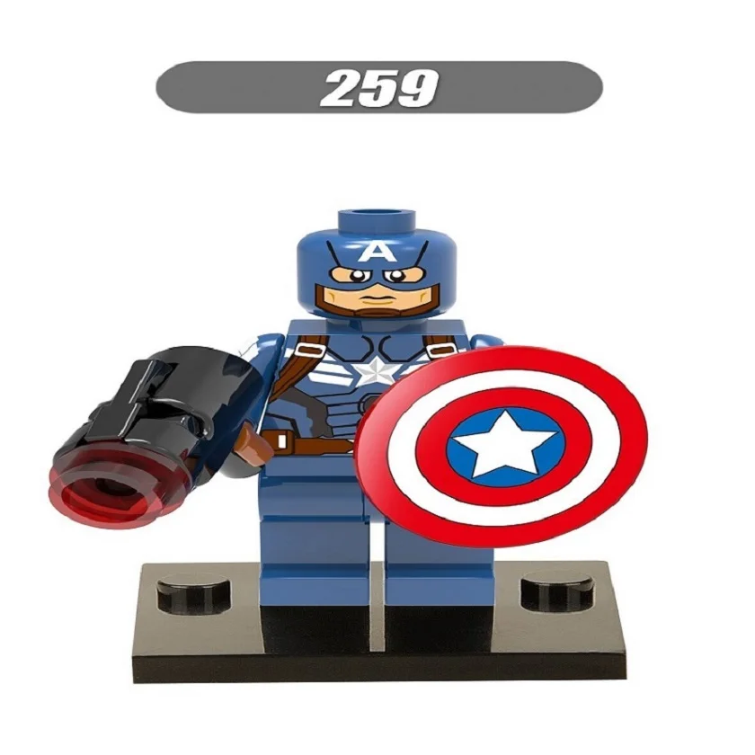 

20Pcs Super Heroes Captain America Famous Movie Iron Man Black Panther Building Blocks Education Toys for children XH 259