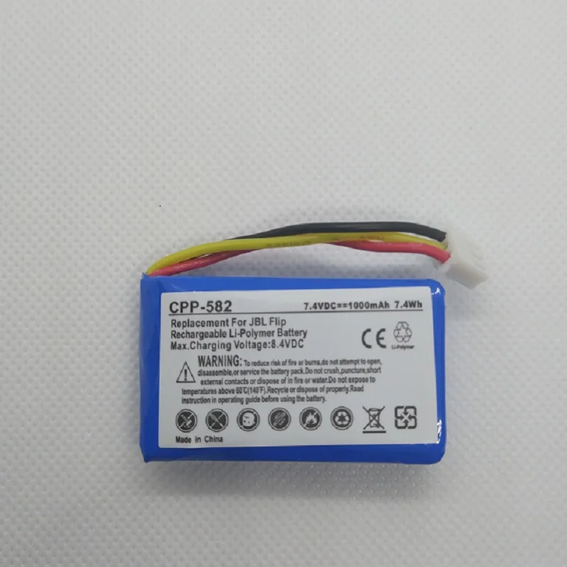 

AEC653055-2S Battery AEC6530552S for JBL Flip 1 Speaker Loudspeaker 3.7V 1000mAh Li-ion Lithium Rechargeable Accumulator