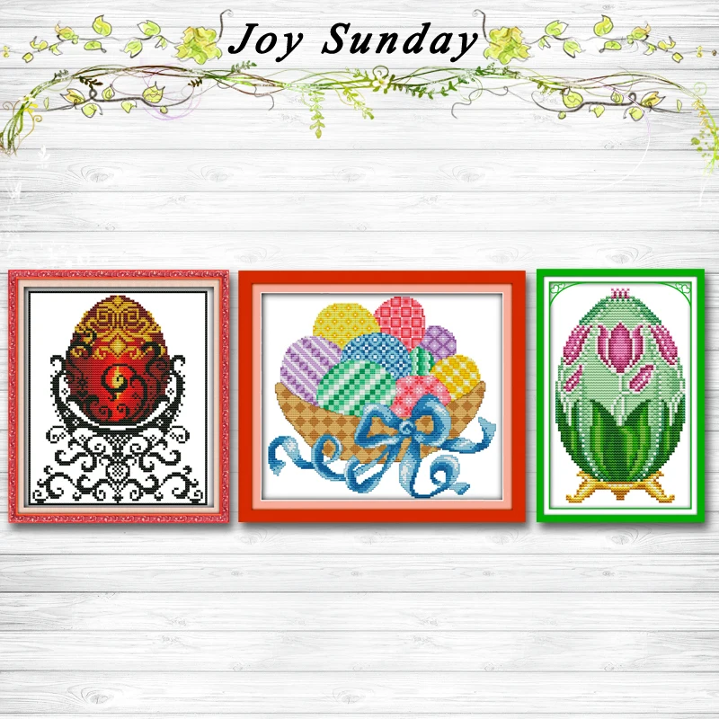 Easter Egg Series decor painting dmc 14CT 11CT counted cross stitch kits embroidery set Needlework Set Home Decor | Дом и сад