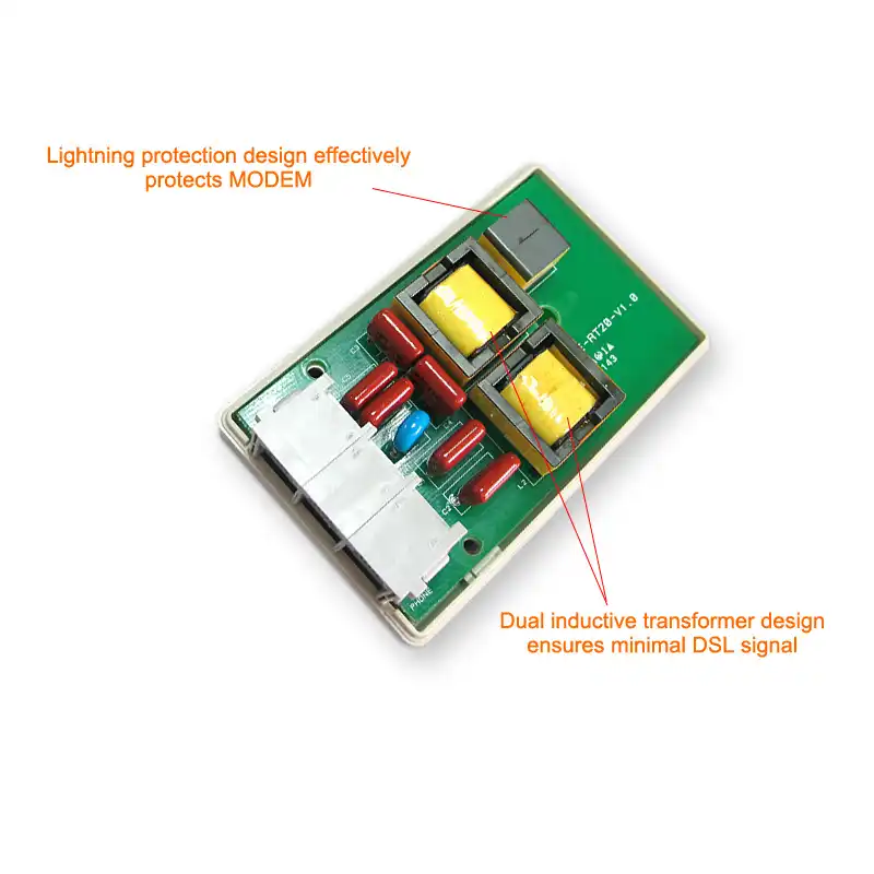 Hq Telefoon Breedband Splitter Filter Ruisonderdrukking Bliksembeveiliging Anti Interferentie Rj11 Connector Voor Sdsl Adsl Modem Splitter Dvi Splitter Tapsplitter Video Aliexpress