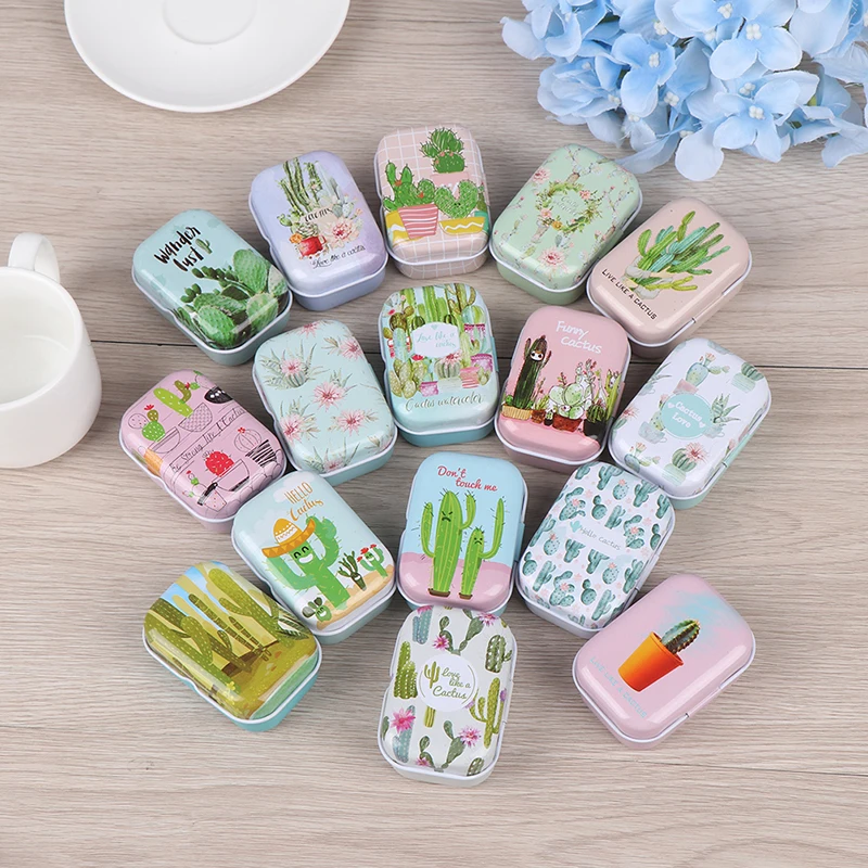 

1pc Colorful Mini Tin Box Sealed Jar Packing Boxes Jewelry Candy Box Small Storage Boxes Cans Coin Earrings Headphones Box