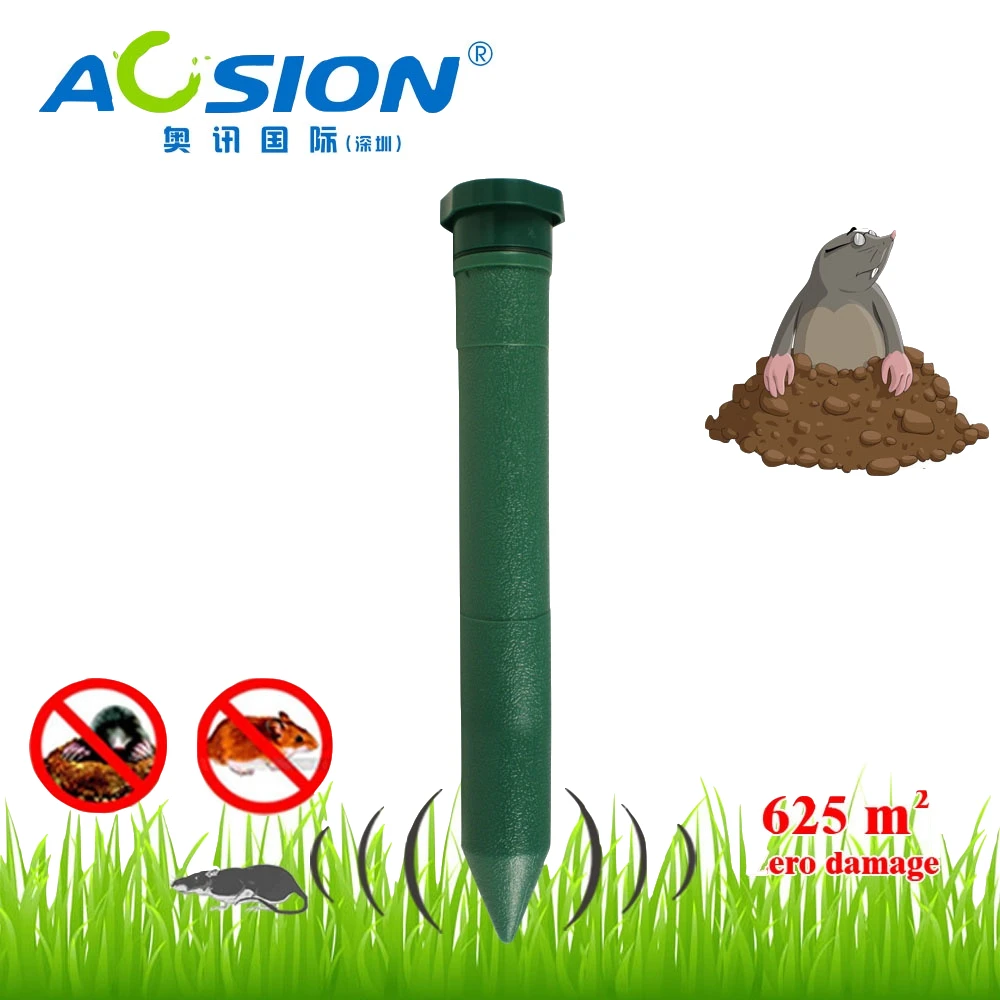 

AN-A311 2X outdoor gardens Plastic Tube battery rodent mole repeller repellent weatherproof vibrating and sound wave