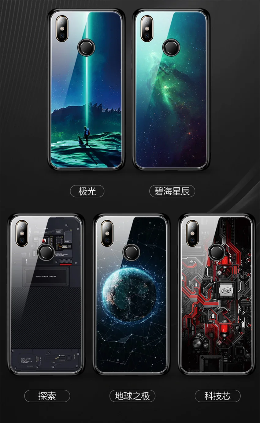 for xiaomi mi play mi8 case glass (6)