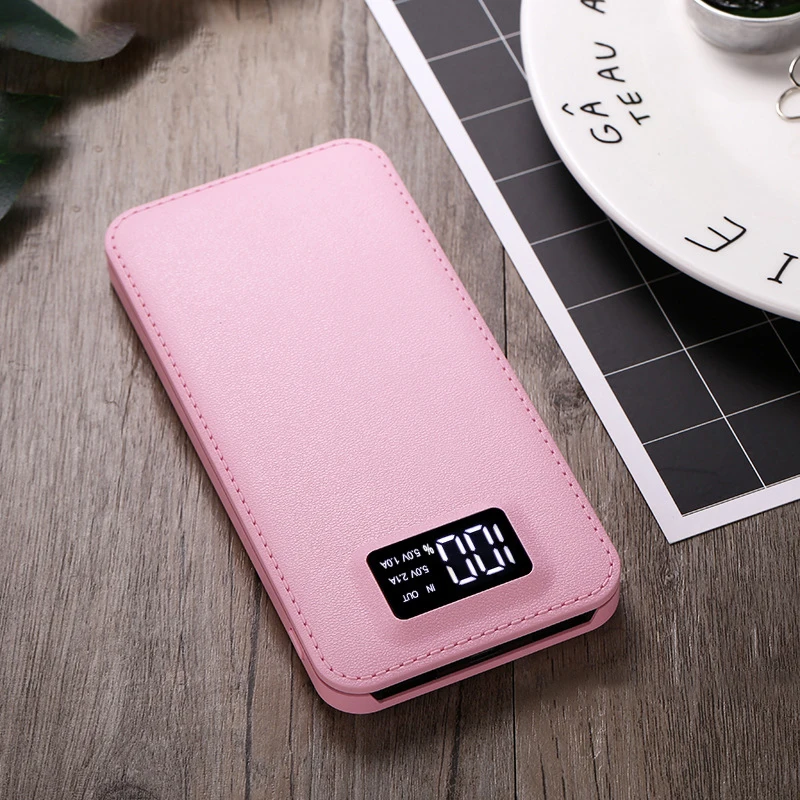 Внешний аккумулятор power bank 10000 мАч внешний PoverBank 2 USB ЖК-банка портативное зарядное