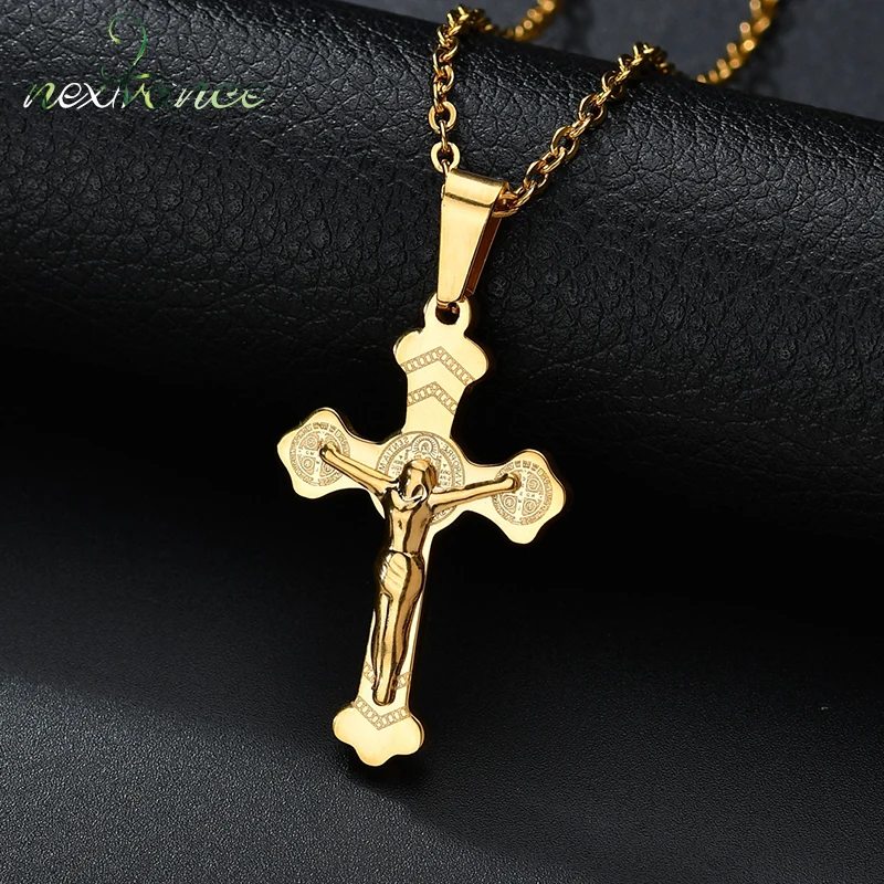 

Nextvance Christ Jesus Pendant Necklace Link Chain Sentia Crucifix Cross Necklaces For Women Men Valentines Gift