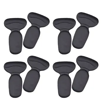 

DCOS 4 Pairs Heel Grips Extra Strong Heel Stickers Inserts Insoles Pads Shields Foot Care Protector Black