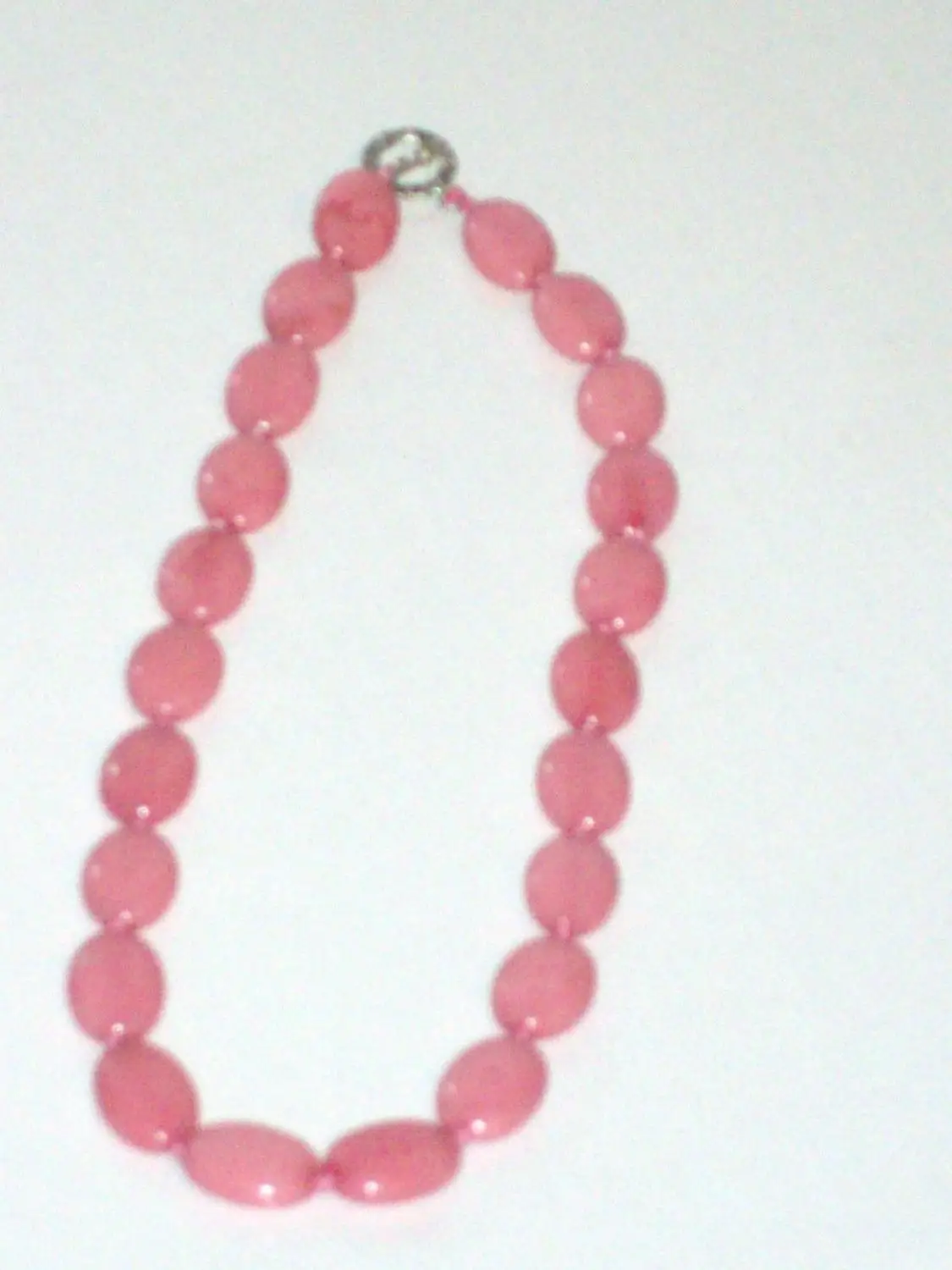 

13x18MM OVAL Rhodochrosite MORGANITE NECKLACE 18"AAA