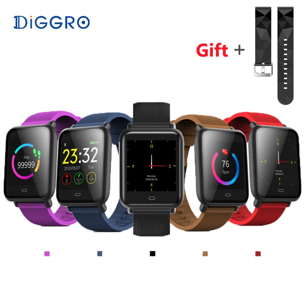Умные часы Diggro Q9 с монитором артериального давления и пульса IP67